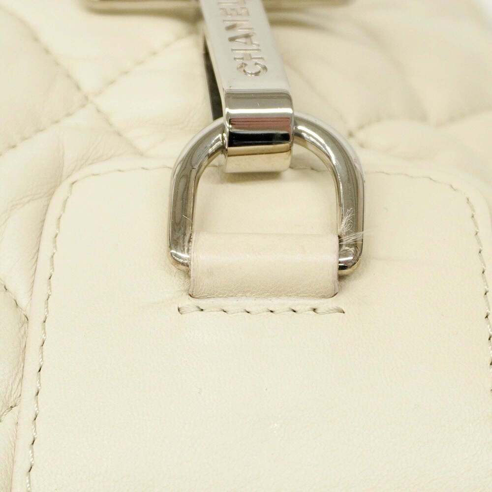 Chanel White Leather Backpack - image 8